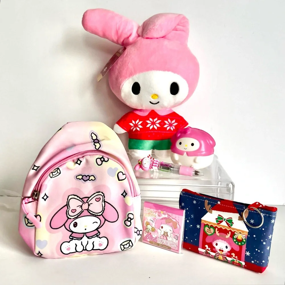 💖My Melody Adorable 6-Piece Christmas Plush Bundle!